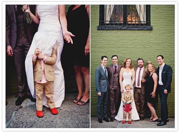 red ring barer shoes and family portraits