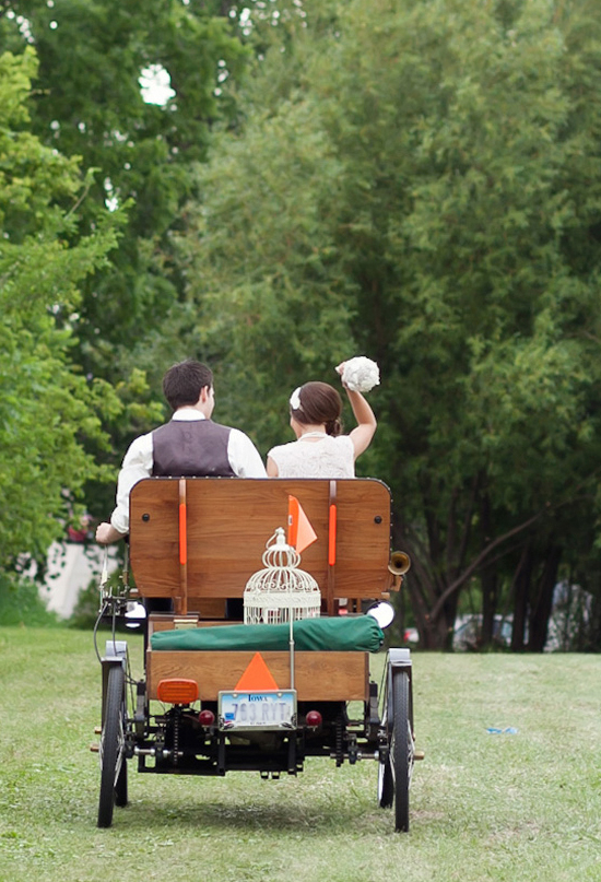 vintage wedding chariot