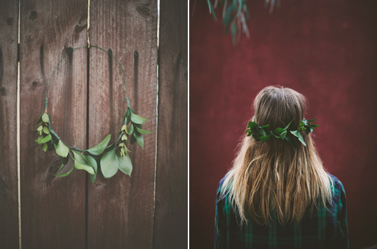 greenery crown | Photo by Paige Lowe