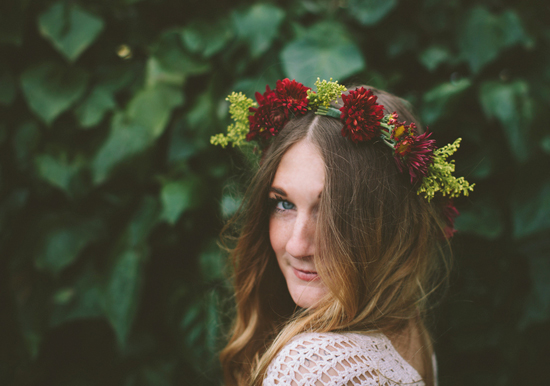 delicate floral crown | Photo by Paige Lowe