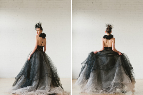 Vera Wang black lace and chiffon halter dress with intricate bare back