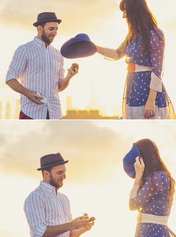 surprise rooftop engagement  | Photo by W.Scott Chester