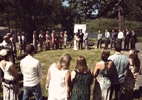 outdoor wedding ceremony | Photo by Anne Nunn Photography