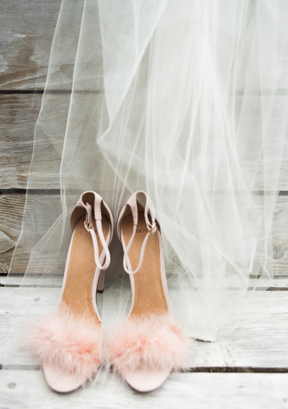 pink feather shoes | Photo by Lauren Ross | 100 Layer Cake