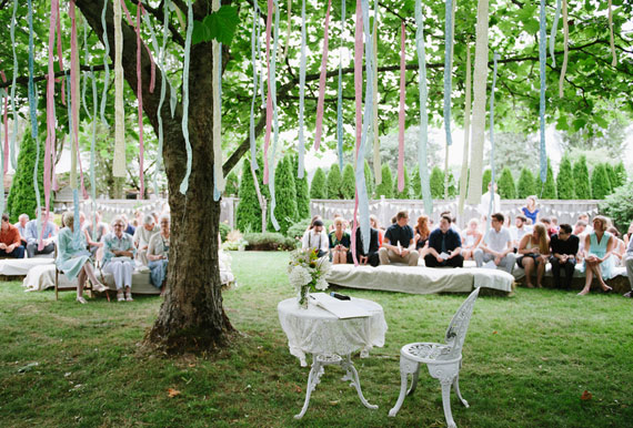 Outdoor wedding ceremony | 100 Layer Cake