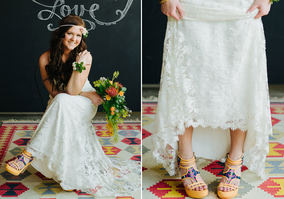Lace wedding dress  | photos by Christine McGuigan | 100 Layer Cake