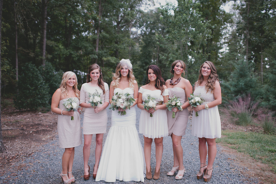 blush bridesmaid dresses | photos by Nicole Roberts | 100 Layer Cake 
