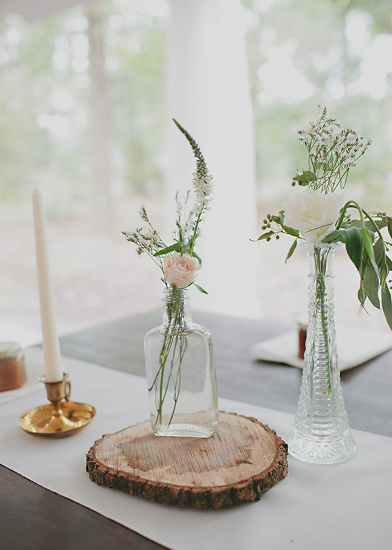 rustic centerpieces | photos by Nicole Roberts | 100 Layer Cake 