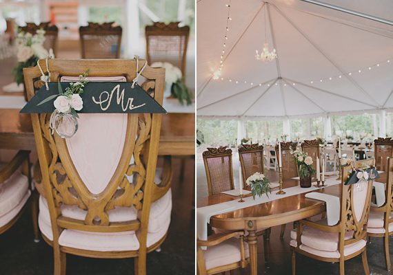 rustic mr. and mrs chair signage | photos by Nicole Roberts | 100 Layer Cake 