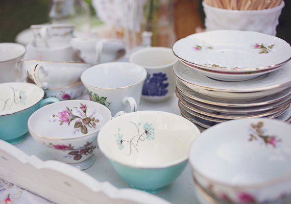 Vintage dishes | photo by Brooke Courtney | 100 Layer Cake