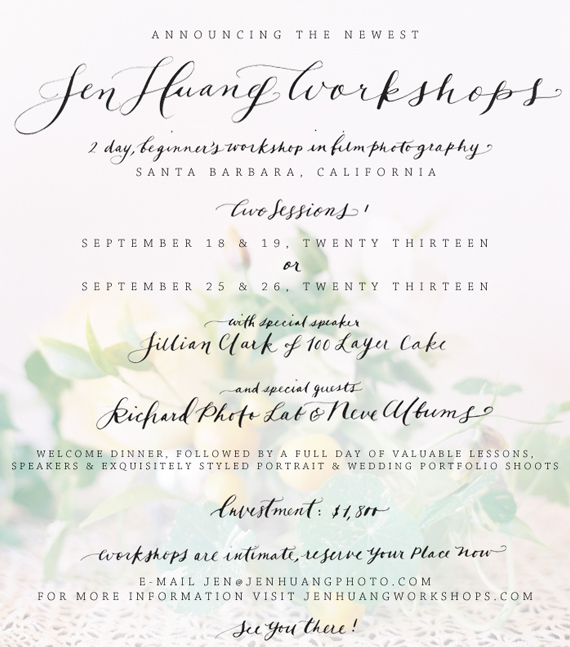 Jen Huang Photography Workshops 2013