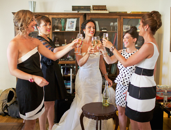 pre-ceremony bridesmaids toast | 100 Layer Cake
