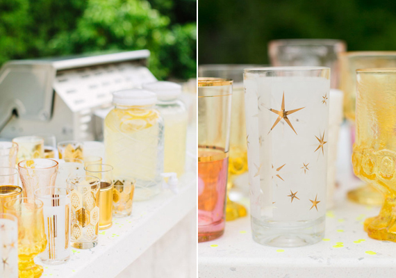 vintage cocktail glasses | Photos by Birds of a Feather | 100 Layer Cake
