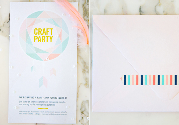 DIY craft party invite | Photos by Birds of a Feather | 100 Layer Cake