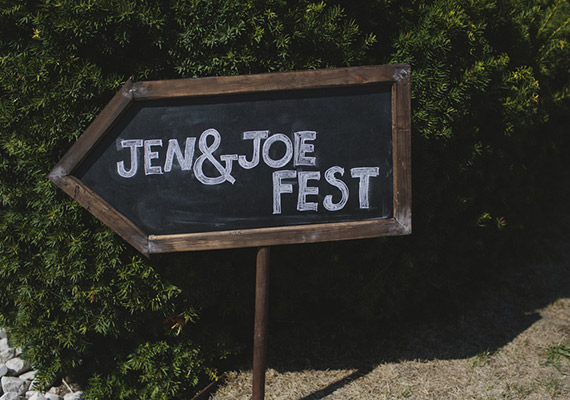 chalkboard wedding signage | Photo by Lime Green Photography | 100 Layer Cake