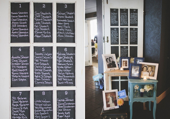 chalk door seating chart | Photo by Lime Green Photography | 100 Layer Cake