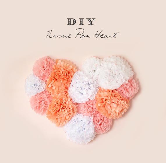 DIY Tissue Pom Heart