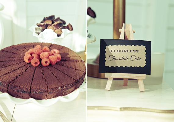 Chocolate cake wedding dessert | photos by Anjuli Paschall | 100 Layer Cake