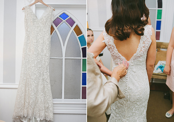 Lace wedding dress | photo by Amber Vickery Photography | 100 Layer Cake