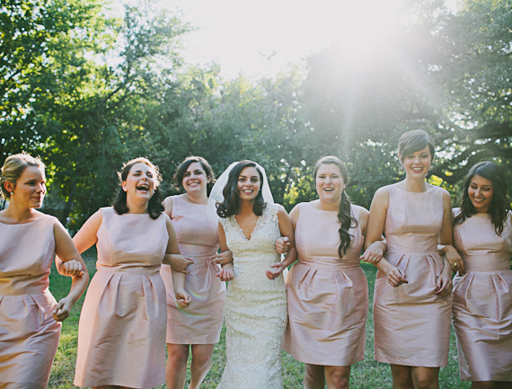 Pink bridesmaid dresses | photo by Amber Vickery Photography | 100 Layer Cake