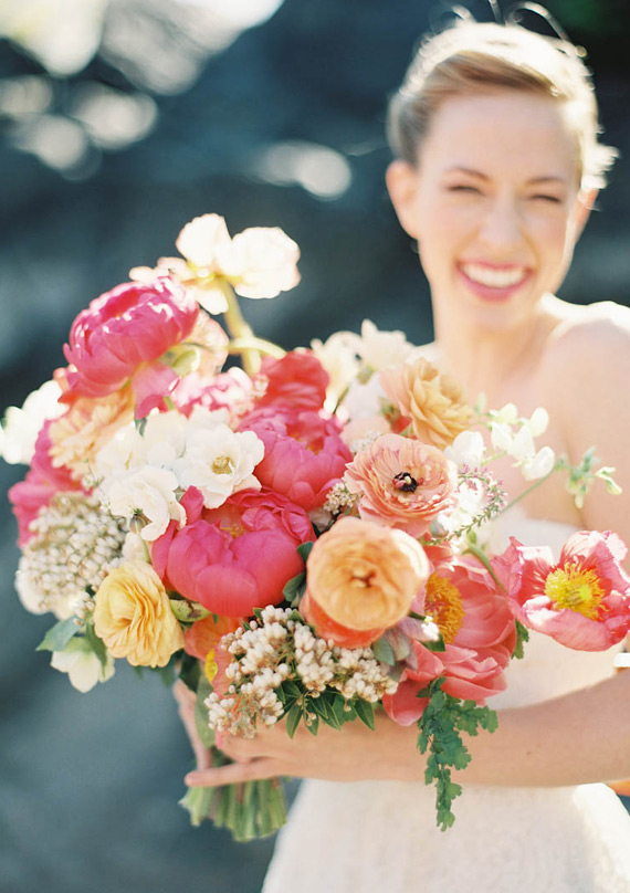 Spring bridal bouquet | photo by Jen Huang | 100 Layer Cake