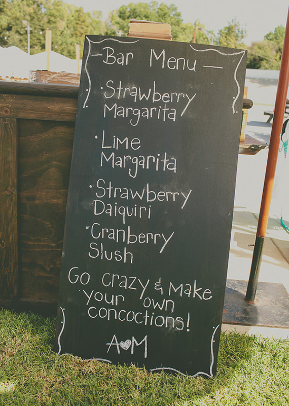 chalk cocktail sign | photo by Rock the Image | 100 Layer Cake