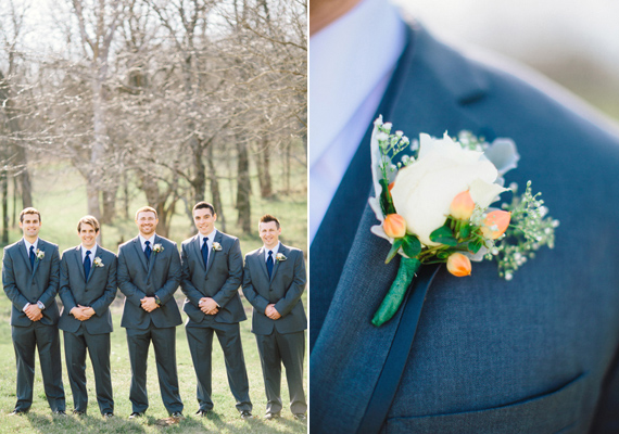 grey groomsmen suits | photo by Anna Jaye | 100 Layer Cake