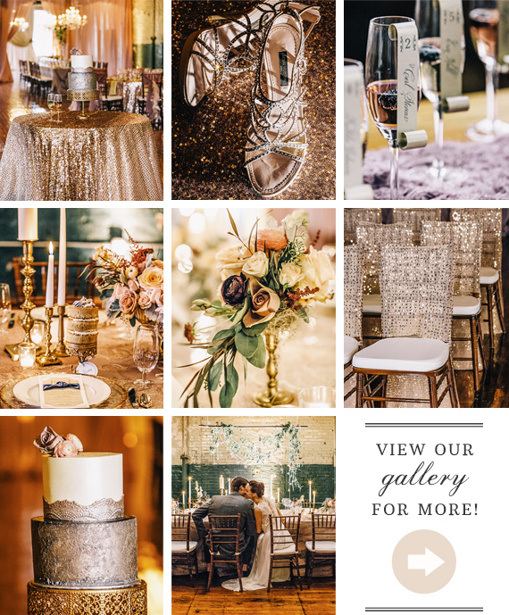 Elegant vintage wedding inspiration | Venue at Monroe Cotton Mills | Photo by VUE Photography | Read more - http://www.100layercake.com/blog/?p=67116