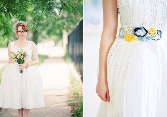 Vintage wedding dress | Photo by T and C Photographie | Read more - http://www.100layercake.com/blog/?p=70516