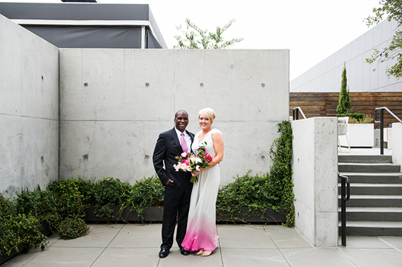 Ombre pink wedding dress | Photo by Cory Ryan | Read more - http://www.100layercake.com/blog/?p=71871 