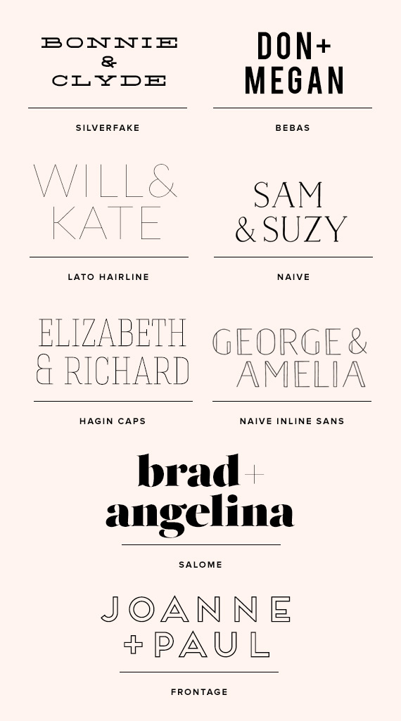 Free or inexpensive wedding font ideas | 100 Layer Cake