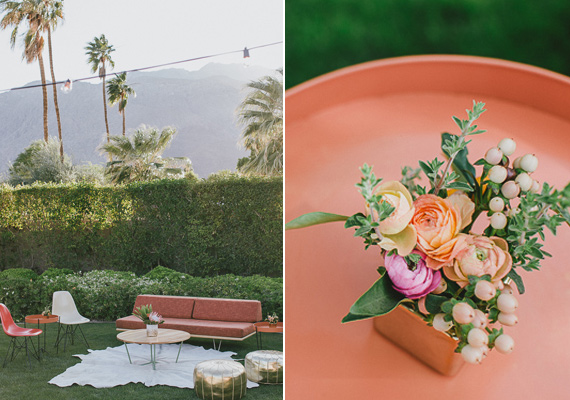 Mid-century modern Palm Springs wedding | Photo by  | Photo by Steve Cowell | Read more  http://www.100layercake.com/blog/?p=74949