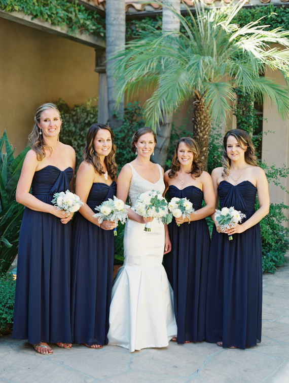 Navy bridesmaid dresses | Photo by Daniele Rose | Read more -  http://www.100layercake.com/blog/?p=74149