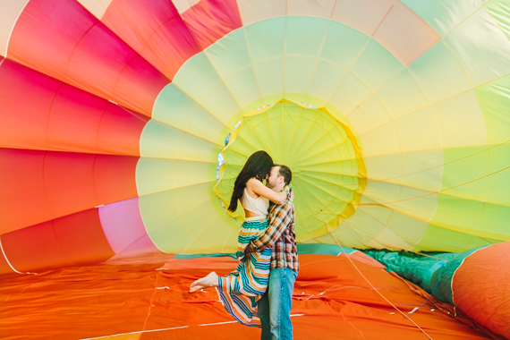 Southern California hot air balloon engagement shoot | Photo by Deer Lovers | 100 Layer Cake