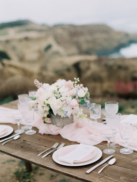 Blush coastal wedding inspiration | Photo by Carmen Santorelli | Read more - http://www.100layercake.com/blog/?p=74029