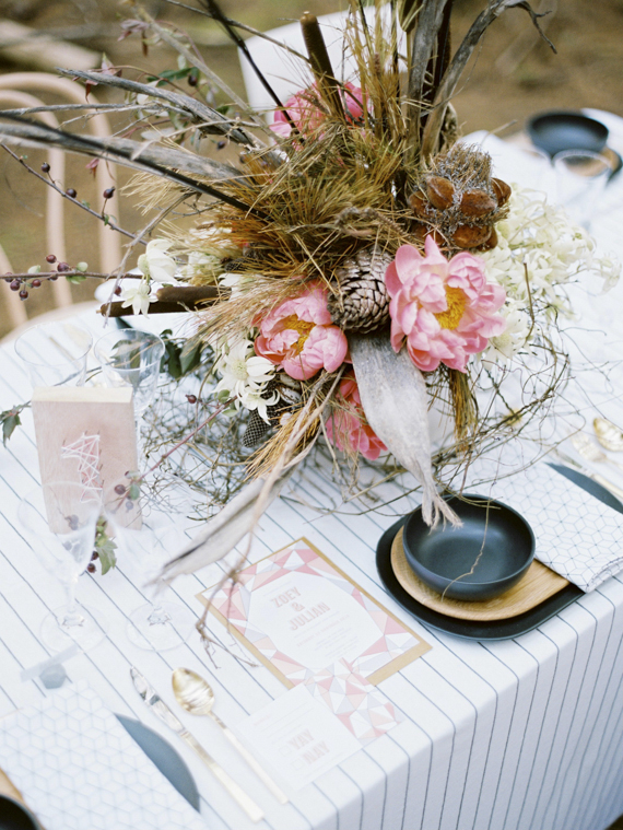 Bohemian, Fall wedding inspiration | Photo by Mark Dohring of Bentinmarcs Photography | Read more - http://www.100layercake.com/blog/?p=76443