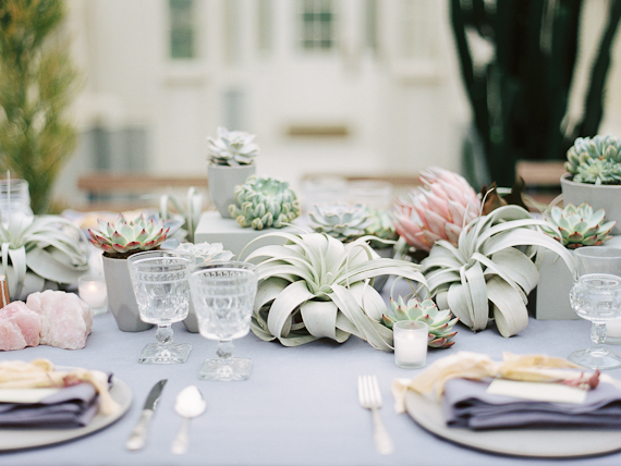  Pastel succulent wedding inspiration | Photo by Apryl Ann Photography | Read more -  http://www.100layercake.com/blog/?p=75163