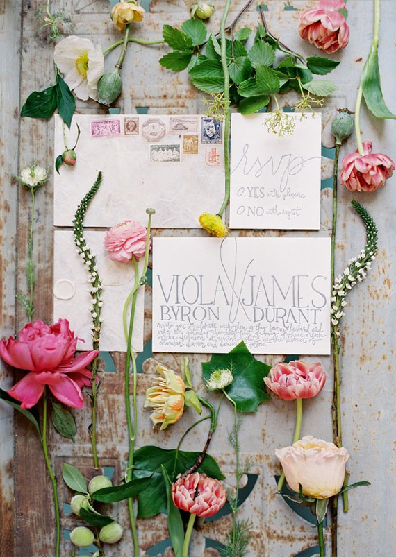 Floral invitations