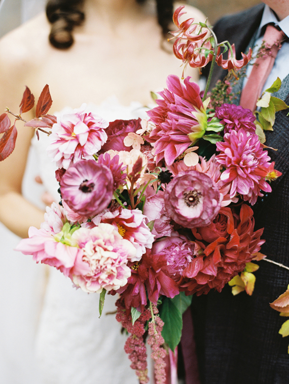 Fall bridal bouquet | Photo by Lisa Berry | Read more - http://www.100layercake.com/blog/?p=76472