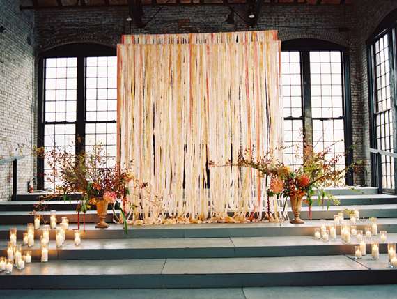 Ribbon ceremony backdrop | Photo by Lisa Berry | Read more - http://www.100layercake.com/blog/?p=76472