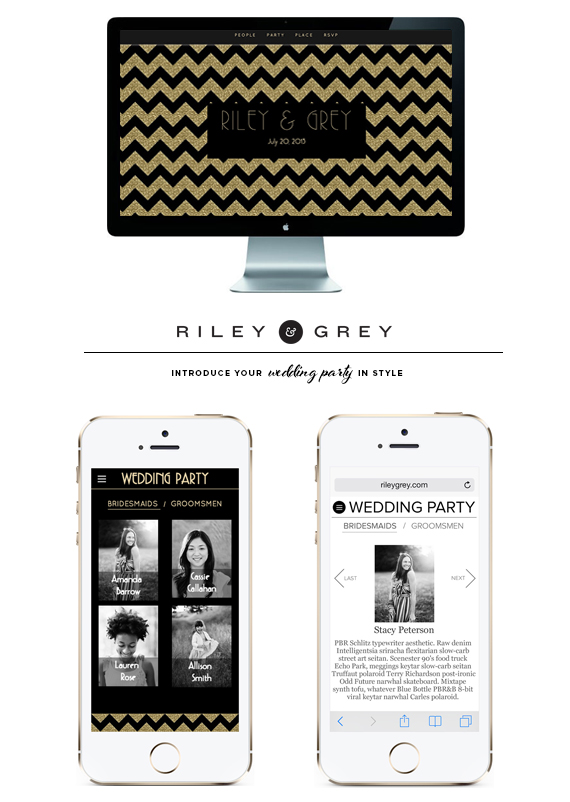 Riley and Grey wedding websites | 100 Layer Cake