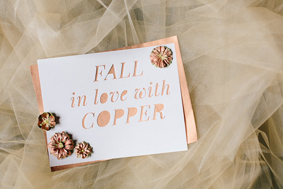 Fig and copper wedding inspiration |  Photo by City Love Photography | 100 Layer Cake