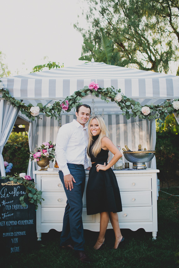 Parisian-themed garden engagement party | Photo by Katie Pritchard Photo | Read more - http://www.100layercake.com/blog/?p=76900