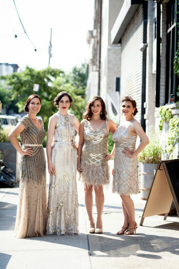 20s themed Brooklyn flapper wedding | Photo by Brookelyn Photography of The Wedding Artist Collective | Read more -  http://www.100layercake.com/blog/?p=79145
