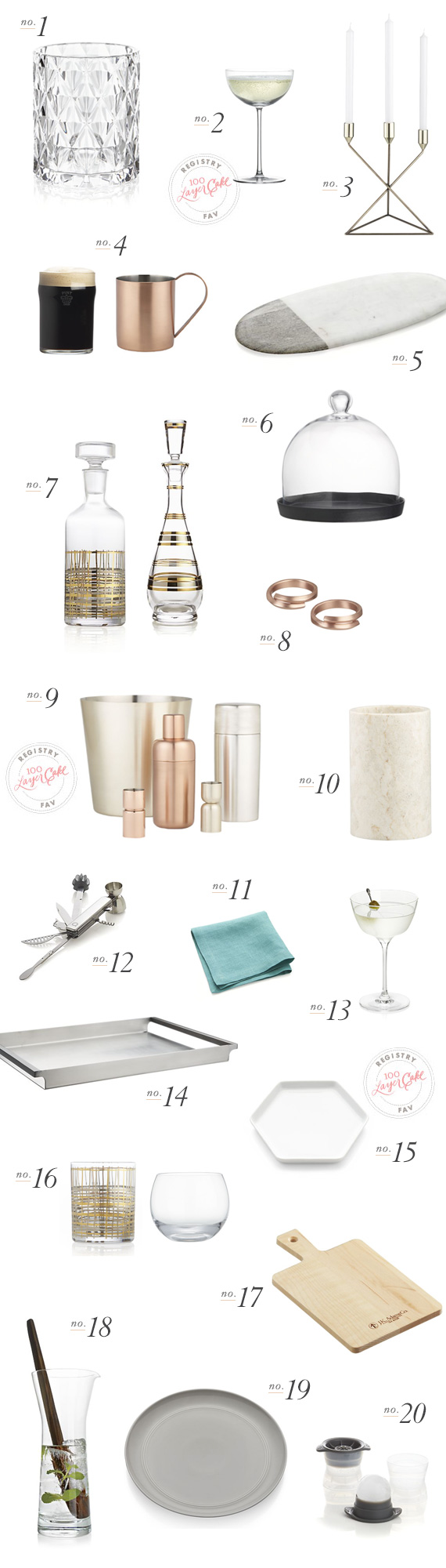 Engagement party registry with Crate and Barrel | 100 Layer Cake