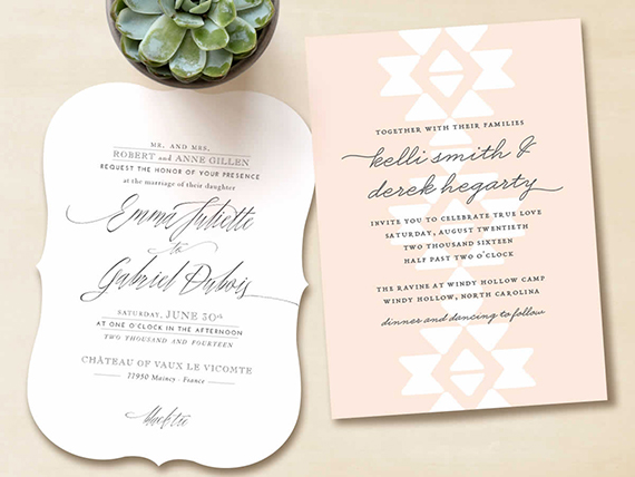 Minted's 2015 wedding invitation line