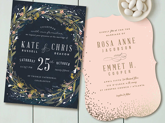 Minted's 2015 wedding invitation line