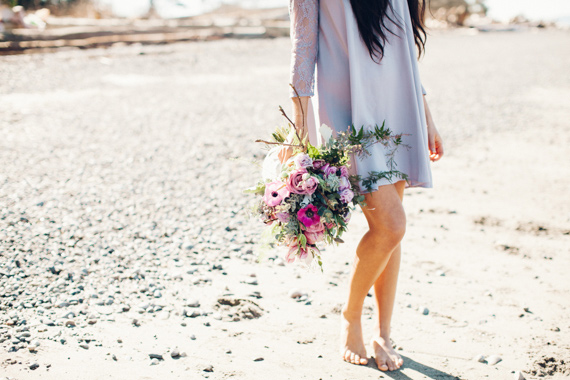 Lavender Bouquet | Photo by  Catie Coyle Photography  | Read more - http://www.100layercake.com/blog/wp-content/uploads/2015/04/Bohemian-floral-inspiration