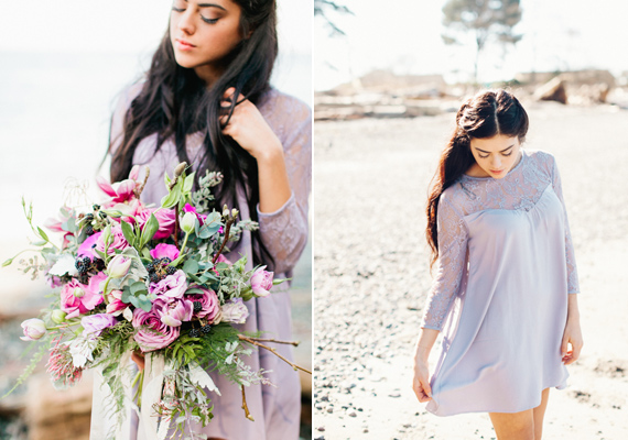 Lavender Bouquet | Photo by  Catie Coyle Photography  | Read more - http://www.100layercake.com/blog/wp-content/uploads/2015/04/Bohemian-floral-inspiration
