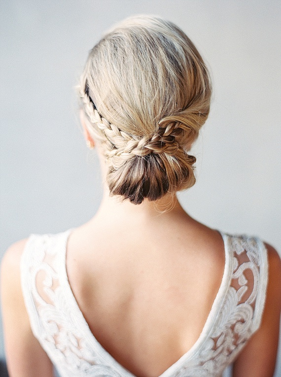 Chignon bridal hair | Photo by  Melissa Jill Photography | Read more - http://www.100layercake.com/blog/wp-content/uploads/2015/04/Copper-and-coral-Arizona-wedding-inspiration